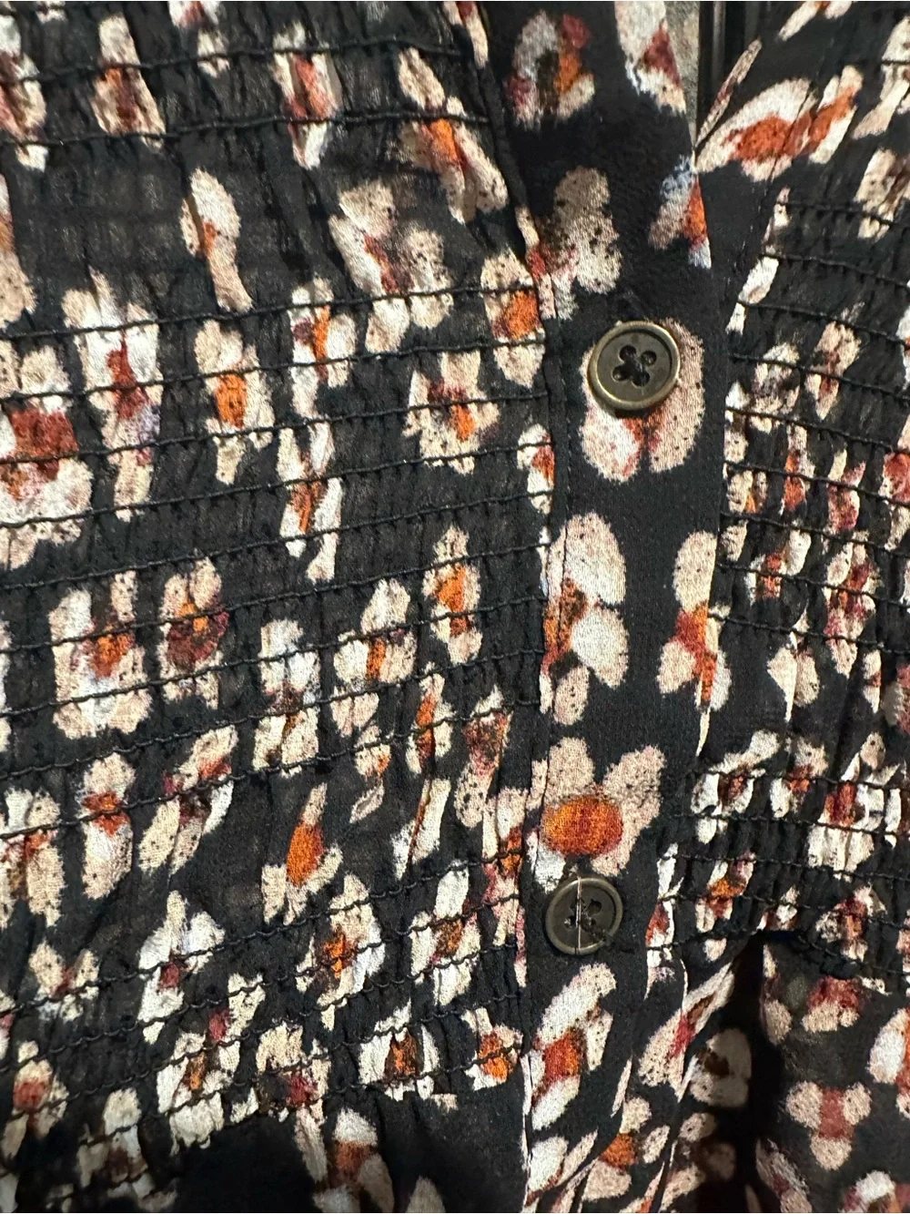 Knox Rose Black Leopard-Print Smocked-Waist Blouse - Picture 8 of 12